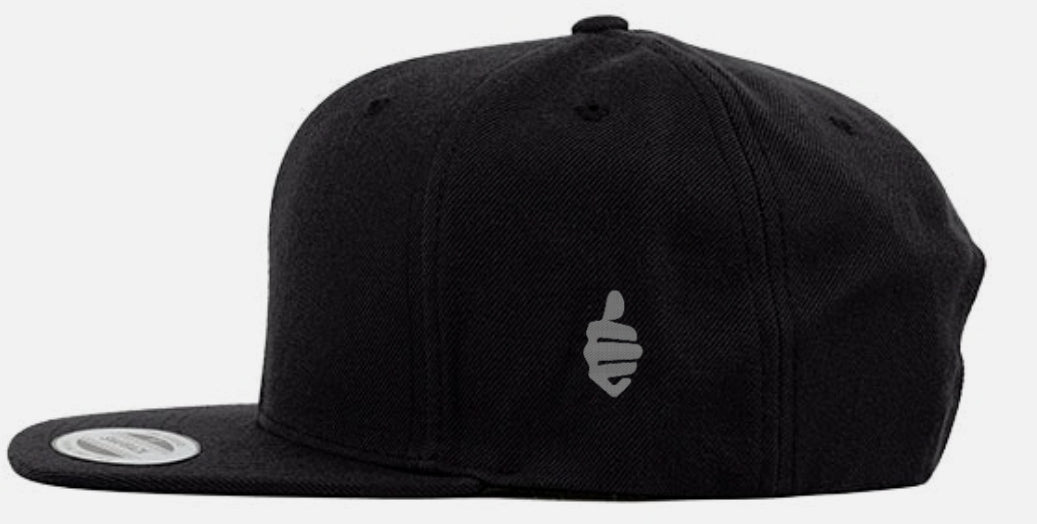 Flat Brim Hat - black